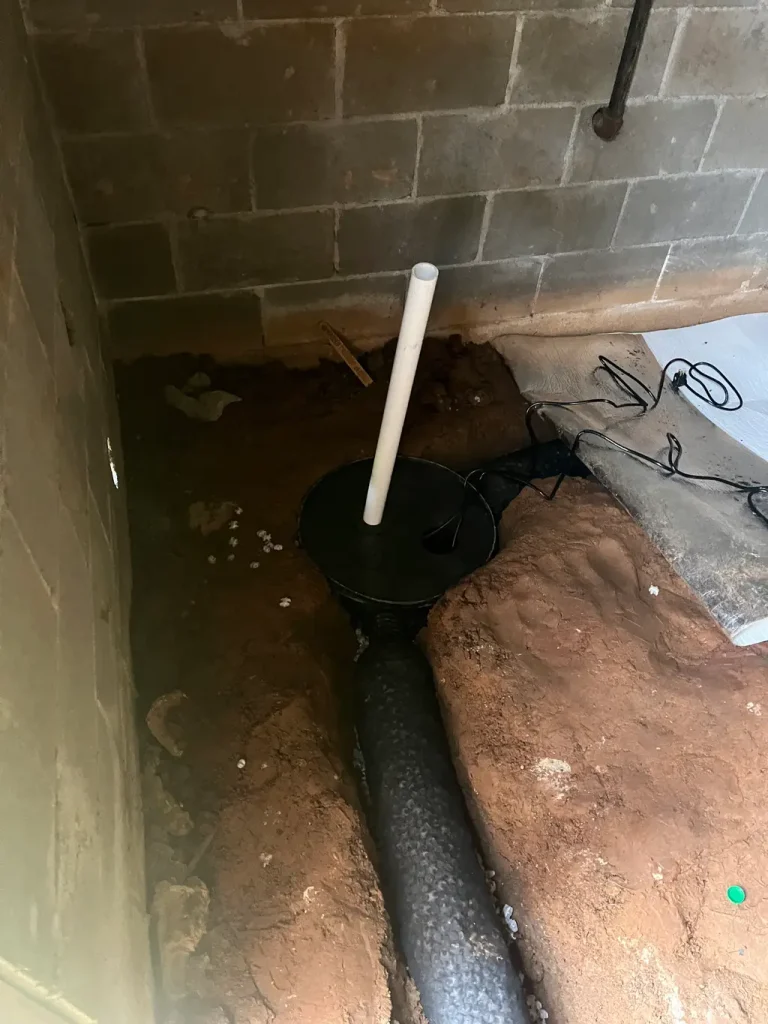 sump pump with french drain installation